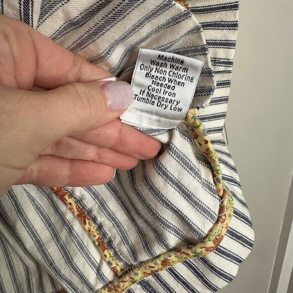 CAbi womens Nautical Ticking Blue and White striped Blazer‎ - Picture 8 of 9